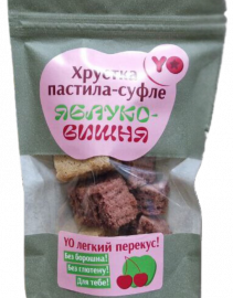 Хрустка пастила-суфле "яблуко-вишня"