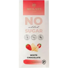 Білий шоколад з полуницею без глютену  без цукру  