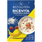 Каша рисова з полуницею і бананом