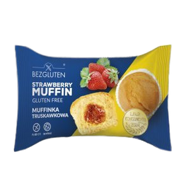 Мафін з полуничною начинкою 