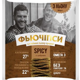 Ф'ючіпси з насінням льону та цибулею