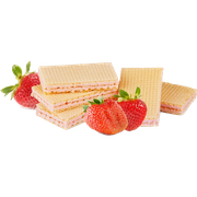 Вафлі з полуничною начинкою